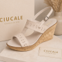 sandale dama bej din piele naturala cu platforma ortopedica si catarama S46BEJBOX